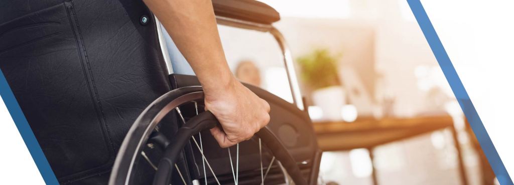 Wheelchair with person